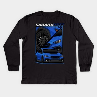 VB WRX in World Rally Blue Kids Long Sleeve T-Shirt